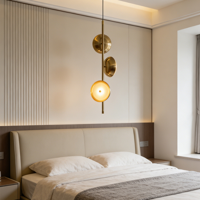 Nordic Modern Luxury Gold LED Hanging Lamp Designer Lighting Living Room Sofa Bedroom Bedside Hotel Pendnant Light