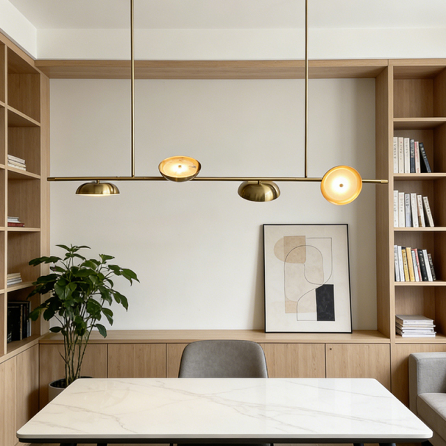Postmodern Bar Counter Light Luxury Restaurant  Art Pendant Lamp Villa Room Designer Coffee Shop Long Chandelier