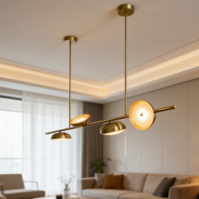 Postmodern Bar Counter Light Luxury Restaurant  Art Pendant Lamp Villa Room Designer Coffee Shop Long Chandelier