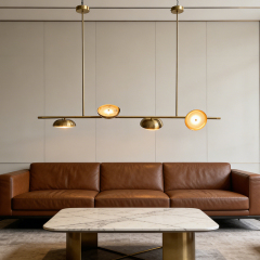 Postmodern Bar Counter Light Luxury Restaurant  Art Pendant Lamp Villa Room Designer Coffee Shop Long Chandelier