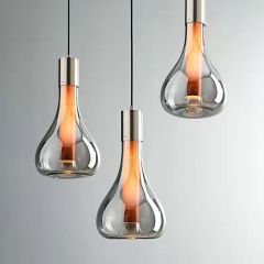 Italian Designer Restaurant Single-Head Chandelier Simple Creative Bar Home Office Decorative Glass Pendant Light