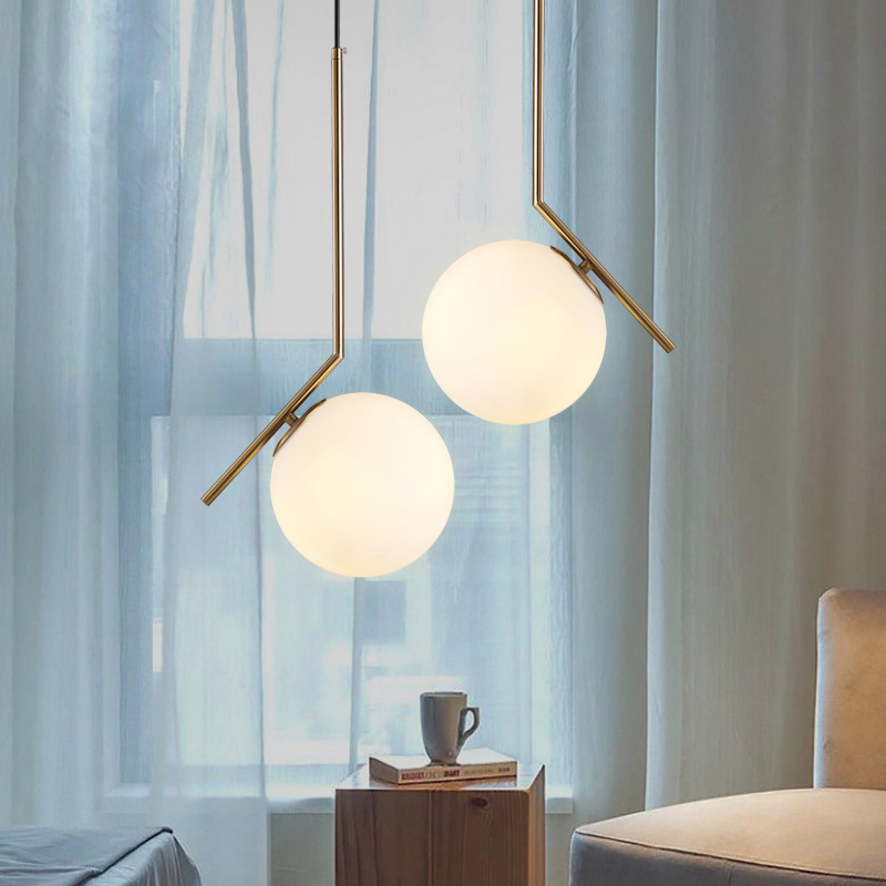 Modern Simply Hanging Lamp Metal Light Hotel Decoration Chandelier Restaurant Villa Modern Gold LED Pendant Light