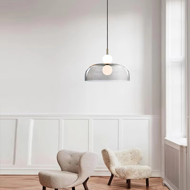 Nordic Creative Minimalist Bar Dining Room Hanging Lamp Lighting LED Decorative Living Room Chandeliers Glass Pendant Light