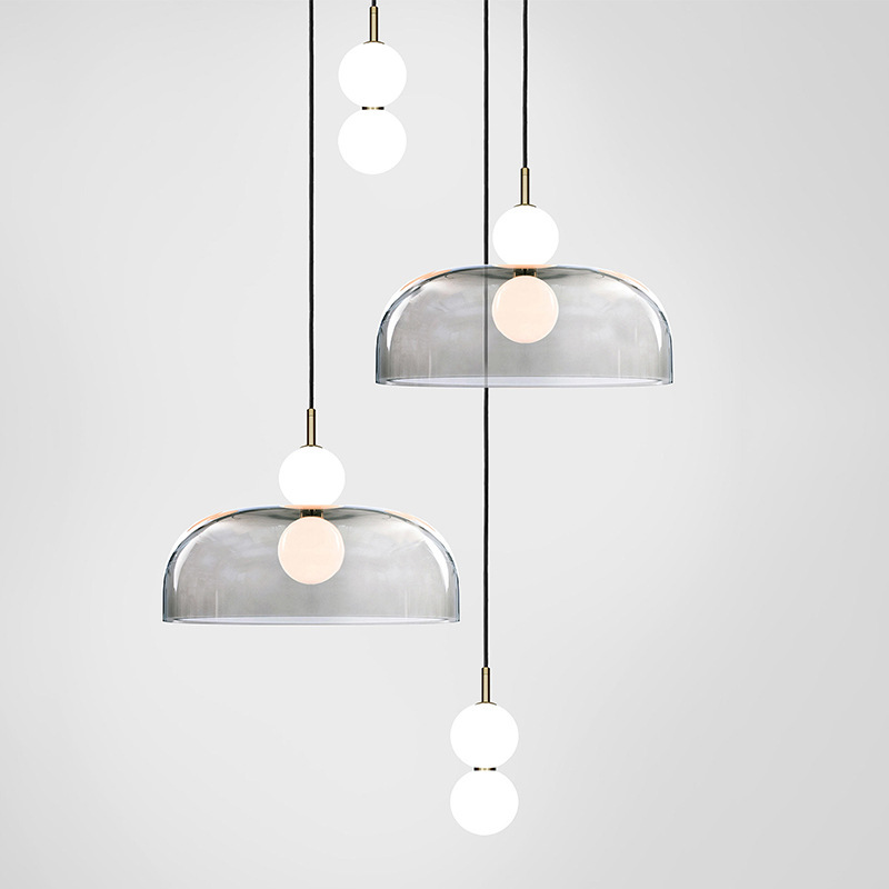 Nordic Creative Minimalist Bar Dining Room Hanging Lamp Lighting LED Decorative Living Room Chandeliers Glass Pendant Light