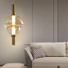 Modern Luxury Living Room Chandelier Light Hotel Fancy Pendant Lights Crystal Glass Pendant Lamp