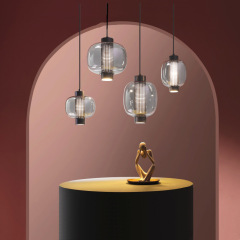 Simple Glass Art Chandelier Italian Creative Designer Living Room Study Bedroom Restaurant Chandelier Pendant Light
