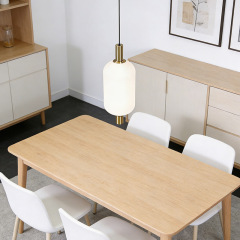 Modern White Glass LED Single Pendant Light Hanging Lamp for Dinning Room Restaurant Bar Luminaire