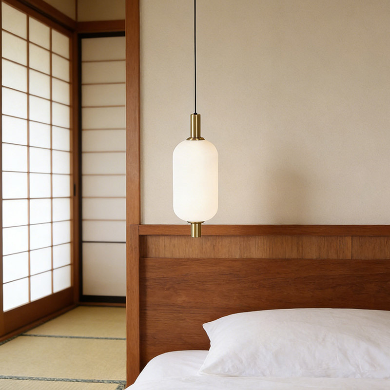 Modern White Glass LED Single Pendant Light Hanging Lamp for Dinning Room Restaurant Bar Luminaire