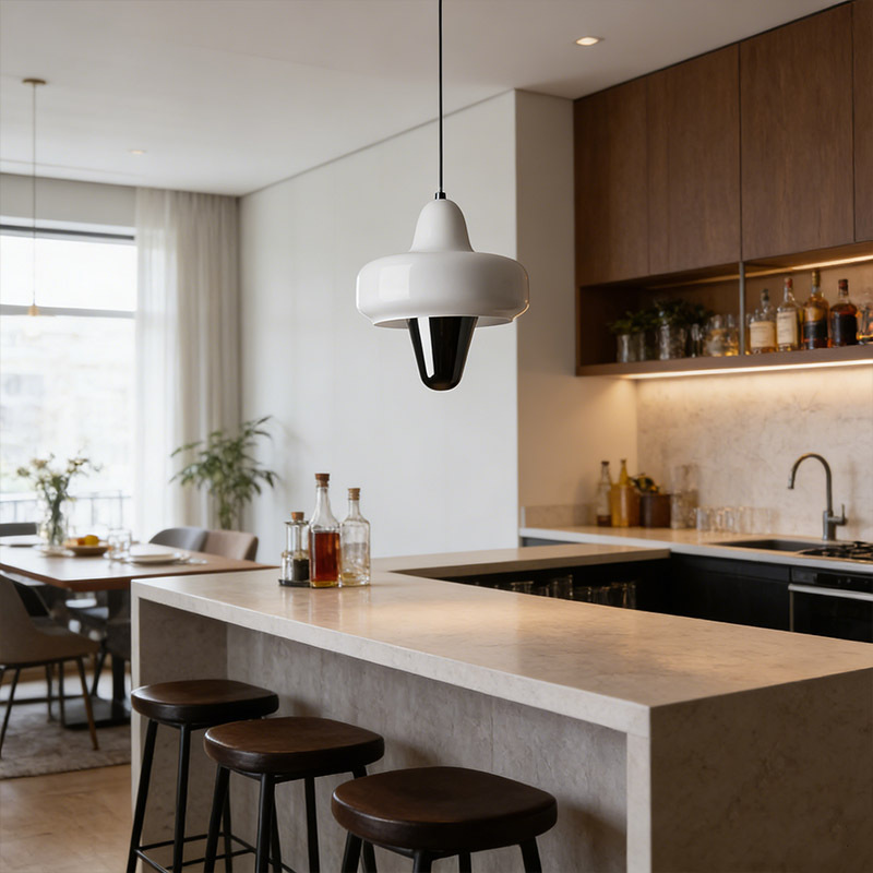 Post-Modern Creative Warm Dining Room Bar White Glass Chandelier for Indoor Use for Bedroom Hotel