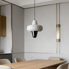 Post-Modern Creative Warm Dining Room Bar White Glass Chandelier for Indoor Use for Bedroom Hotel