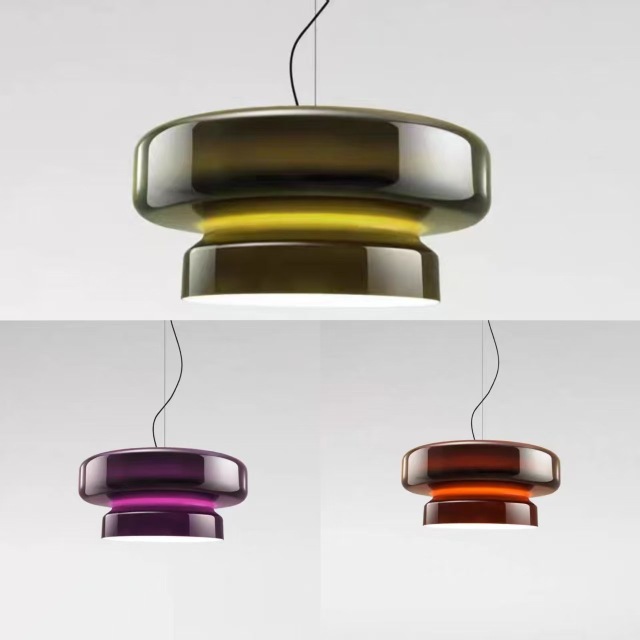 European Style Art Design Glass LED Chandelier Luxury Round Glass Pendant Light for Bedroom Hotel Decor