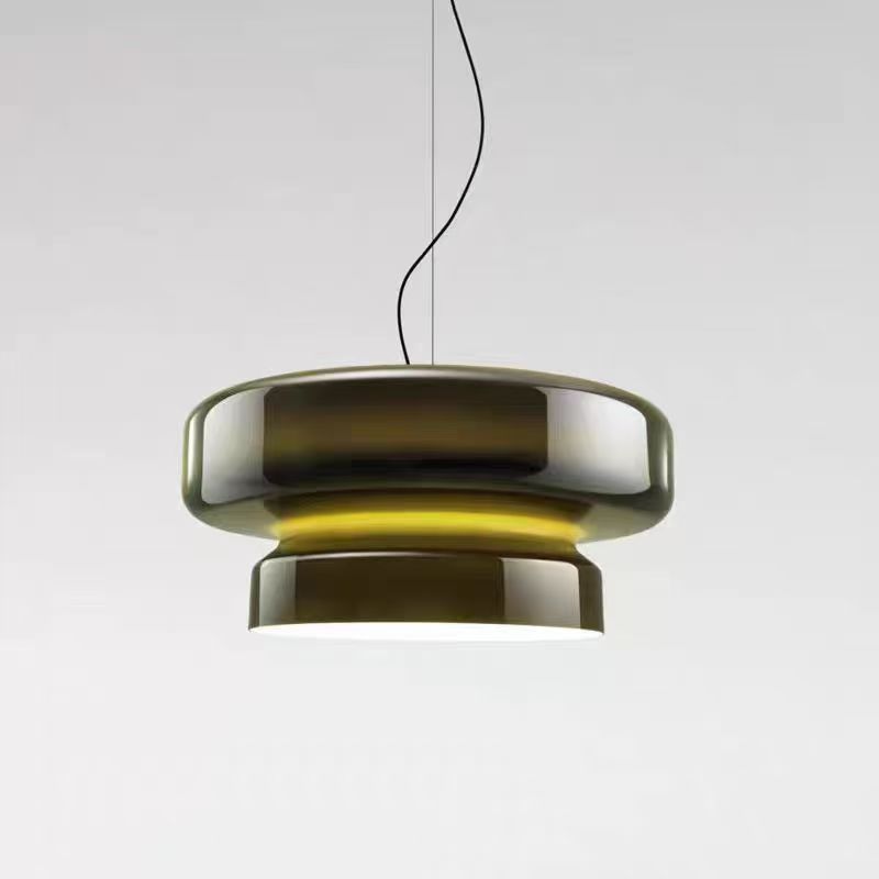 European Style Art Design Glass LED Chandelier Luxury Round Glass Pendant Light for Bedroom Hotel Decor
