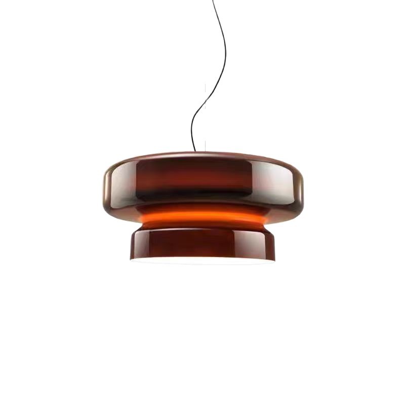 European Style Art Design Glass LED Chandelier Luxury Round Glass Pendant Light for Bedroom Hotel Decor