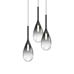 Creative Design Water Droplet Glass Chandelier Personalized Restaurant Bar Bedroom Bedside Small Pendant Light