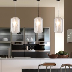 Modern Glass Pendant Light Luxury Hanging Lamp with Transparent Shade for Dining Room Living Room Hotel