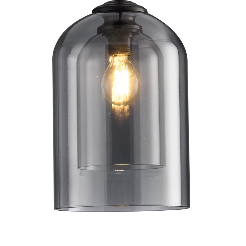 Modern Minimalist Glass Chandelier Creative Round Glass Chandelier Pendent Light for Living Room Bedroom Headboard