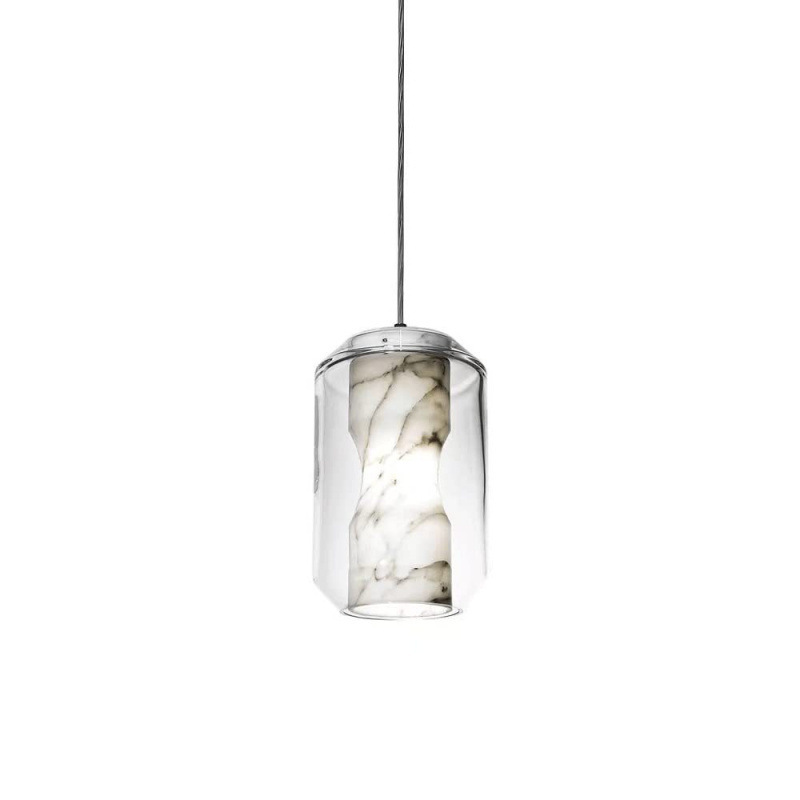 Modern Glass Pendant Light Luxury Hanging Lamp with Transparent Shade for Dining Room Living Room Hotel