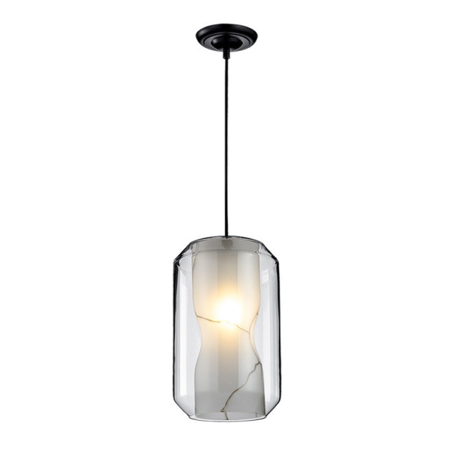 Modern Glass Pendant Light Luxury Hanging Lamp with Transparent Shade for Dining Room Living Room Hotel
