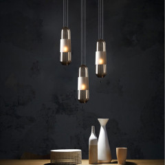 Nordic Creative Restaurant Chandelier Simple Personality Art Bedroom Bedside Villa Room Light Luxury Glass Small Pendant Light