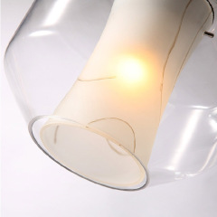 Modern Glass Pendant Light Luxury Hanging Lamp with Transparent Shade for Dining Room Living Room Hotel