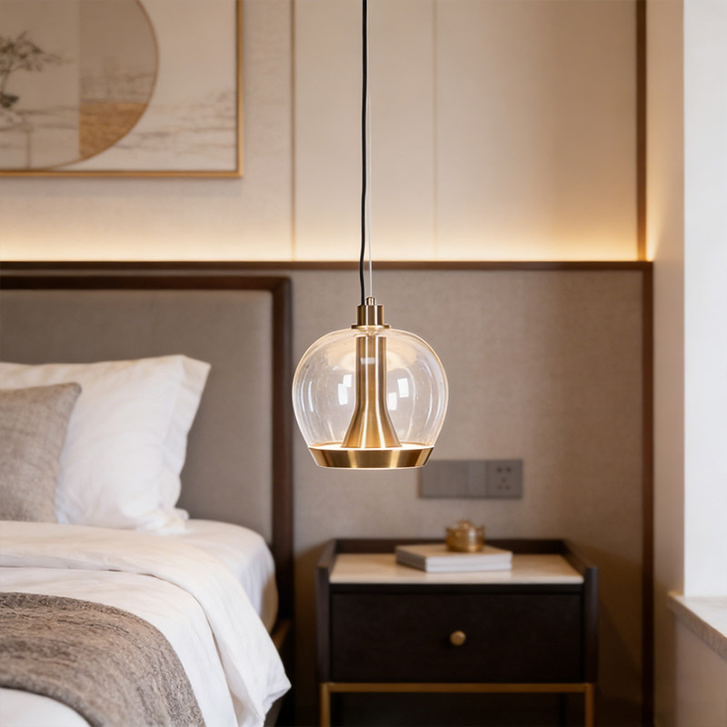 Italy Minimalist Dining Room Pendant Lamp Modern New High-class Art Glass Bedroom Bar Pendant Lamp