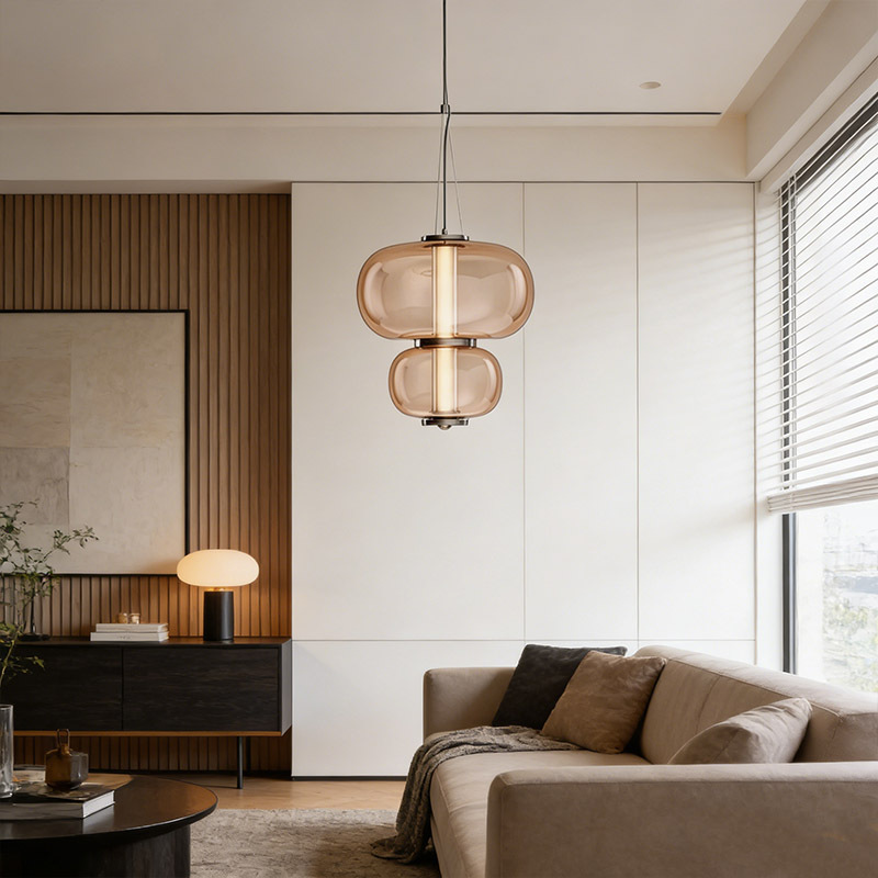 Nordic Creative Design Cafe Restaurant Postmodern Lobby Exhibition Hall Bar Staircase Home Decor Chandelier Glass Pendant Light