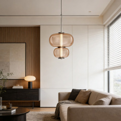 Nordic Creative Design Cafe Restaurant Postmodern Lobby Exhibition Hall Bar Staircase Home Decor Chandelier Glass Pendant Light