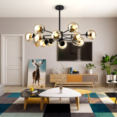 Postmodern Luxury LED Pendant Light for Bedroom Dining Room Home Decor Glass Bubble Chandelier