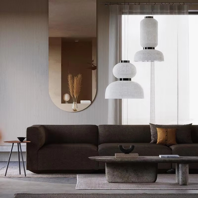 Nordic Style Japanese Lantern Chandelier Japanese Rice Paper Pendant Lighting Ceiling Lamp Decorative Lighting for Hotel Use