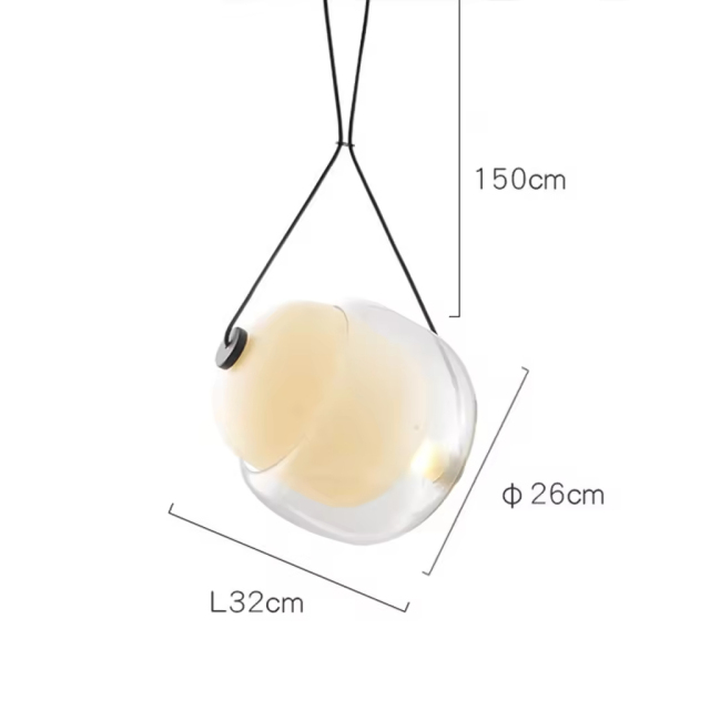 Italian Postmodern Restaurant Glass Pendant Light Nordic Creative Personality Coffee Shop Bar Modern Decorative Hanging Lamp