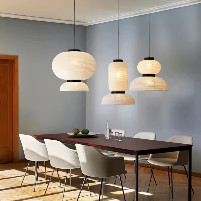 Nordic Style Japanese Lantern Chandelier Japanese Rice Paper Pendant Lighting Ceiling Lamp Decorative Lighting for Hotel Use