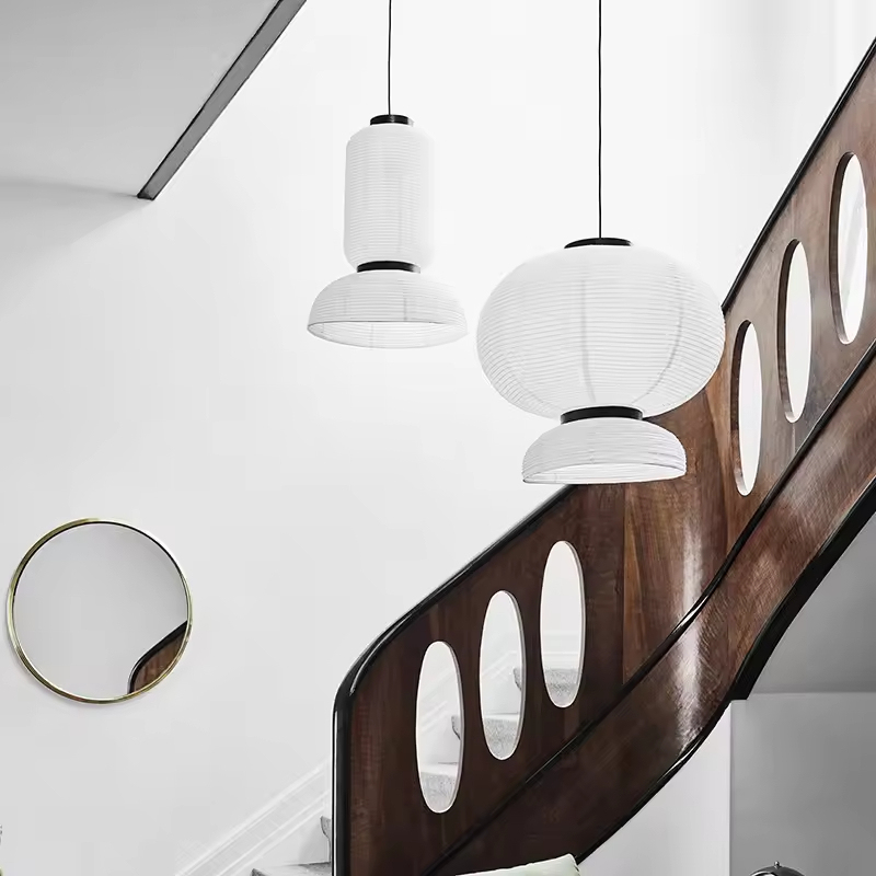 Nordic Style Japanese Lantern Chandelier Japanese Rice Paper Pendant Lighting Ceiling Lamp Decorative Lighting for Hotel Use