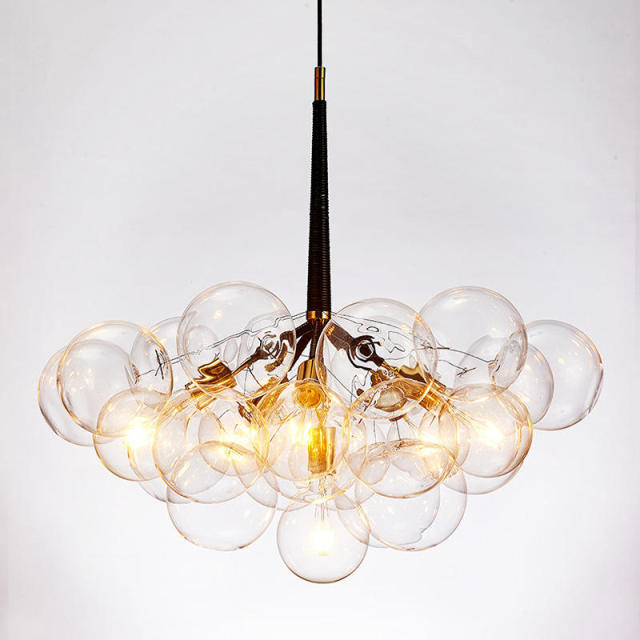 Postmodern Luxury LED Pendant Light for Bedroom Dining Room Home Decor Glass Bubble Chandelier