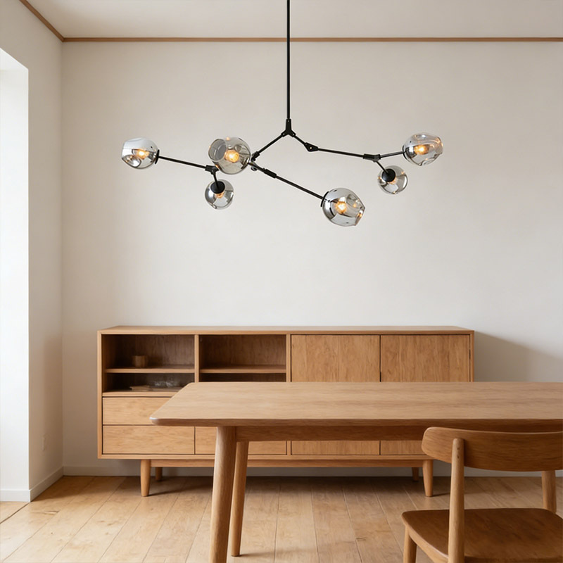 Postmodern Luxury LED Pendant Light for Bedroom Dining Room Home Decor Glass Bubble Chandelier