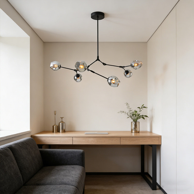 Postmodern Luxury LED Pendant Light for Bedroom Dining Room Home Decor Glass Bubble Chandelier