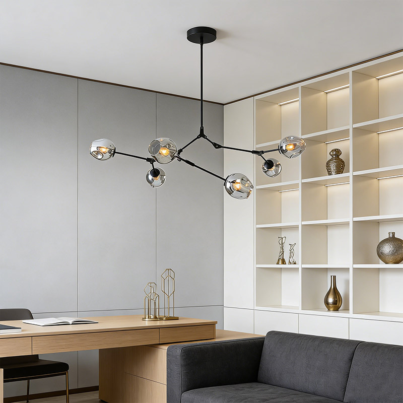 Postmodern Luxury LED Pendant Light for Bedroom Dining Room Home Decor Glass Bubble Chandelier