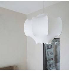 Italian Modern Design Silk Chandelier Adjustable Height LED Hanging Lights Bedroom Bar Restaurant Homestay Cream Style Pendant Lamps