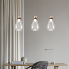 Modern Minimalist Nordic Creative Bedroom Simple Hanging Light Dining Room Glass Drifting Bottle Pendant Lamp