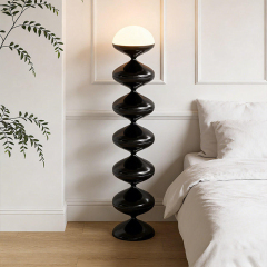 Modern Minimalist Medieval Art Floor Lamp Bauhaus Flat Ball Painting Design Vertical Standing Floor Lamp
