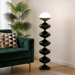 Modern Minimalist Medieval Art Floor Lamp Bauhaus Flat Ball Painting Design Vertical Standing Floor Lamp