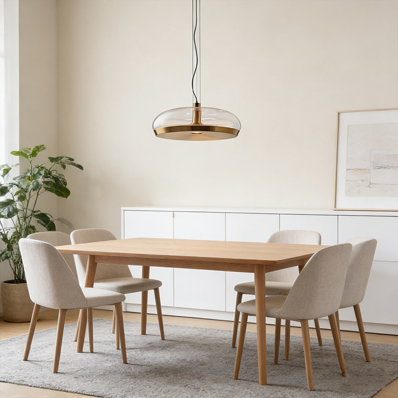 Modern Style Glass Iron LED Pendant Lamp for Home Decor Lighting Indoor Hotel Kitchen Pendant Light