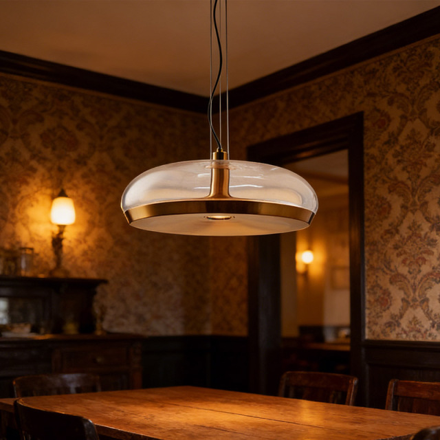 Modern Style Glass Iron LED Pendant Lamp for Home Decor Lighting Indoor Hotel Kitchen Pendant Light