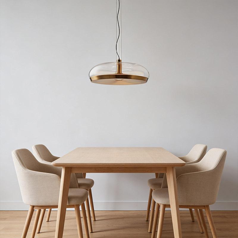 Modern Style Glass Iron LED Pendant Lamp for Home Decor Lighting Indoor Hotel Kitchen Pendant Light