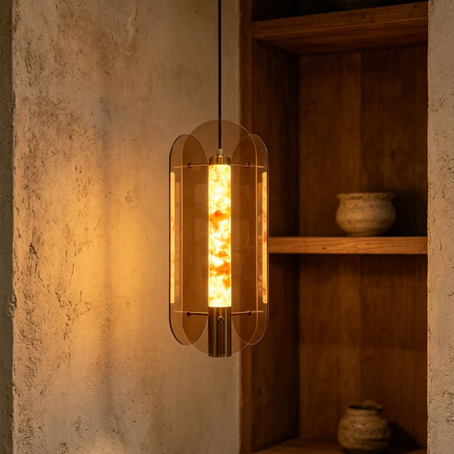 Luxury Indoor Living Dining Room Decorative Gold Marble Glass Pendant Lamp