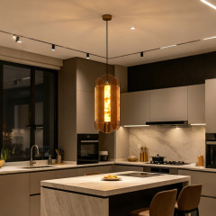 Luxury Indoor Living Dining Room Decorative Gold Marble Glass Pendant Lamp