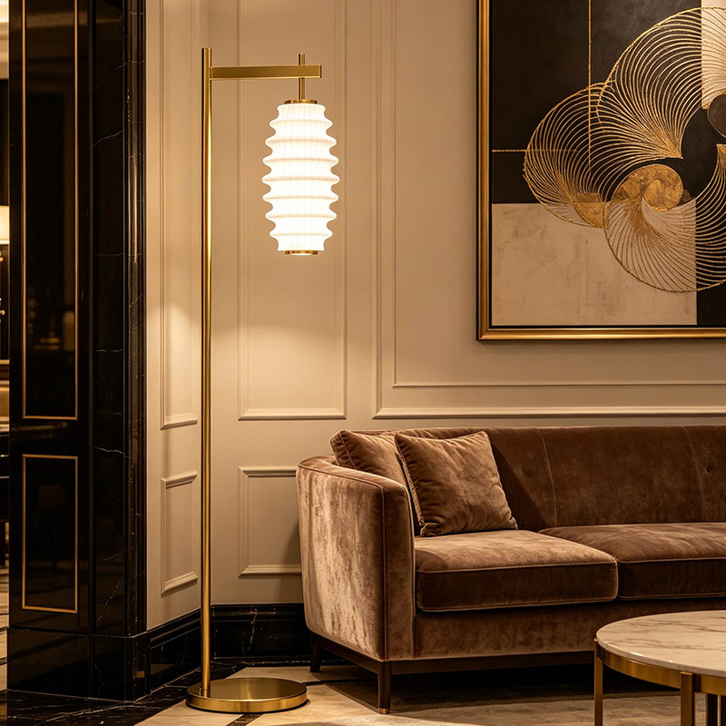 Nordic Minimalist Metal Floor Lamp Living Room Sofa Side Metal Glass Standing Floor Lamp for Bedside