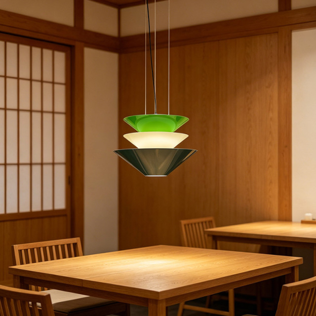 Creative Design Acrylic Hanging Lamp Cafe Restaurant Kitchen Dining Room Colorful Stacked Pendant Light