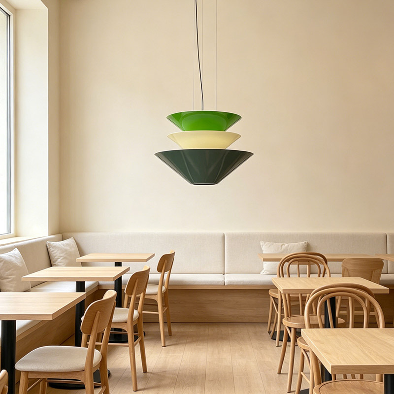 Creative Design Acrylic Hanging Lamp Cafe Restaurant Kitchen Dining Room Colorful Stacked Pendant Light