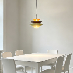 Modern Restaurant Pendant Lamp Three-tier Color-block Acrylic Dining Table LED Hanging Lamp for Kitchen Island