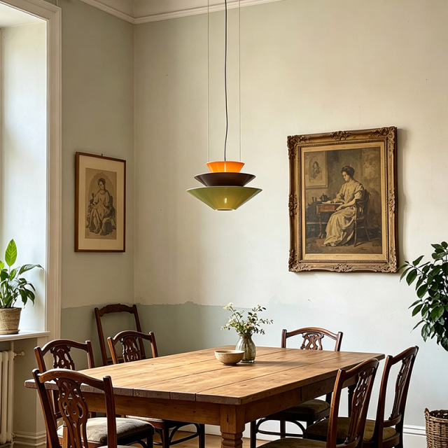 Modern Restaurant Pendant Lamp Three-tier Color-block Acrylic Dining Table LED Hanging Lamp for Kitchen Island